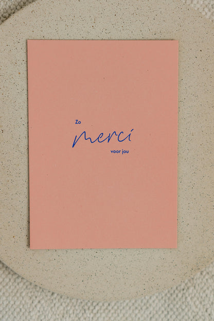 woordkaart Zo merci voor jou